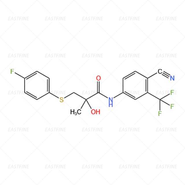 N- [4-cyano-3- (trifluoromethyl) Phenyl] -3-[(4-flurorphenyl) thio] -2-hydroxy-2-methylpropionamide